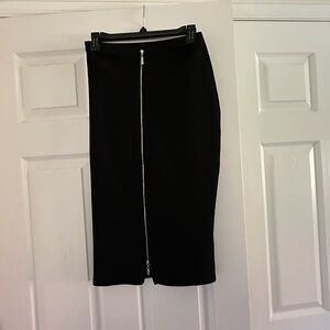 Black Pencil Skirt with back Zipper